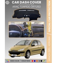 PEUGEOT 206 BÜYÜK EKRAN (1998-2003) Torpido Örtüsü Ön Göğüs Torpido Koruma Birebir Uyum Kaymaz
