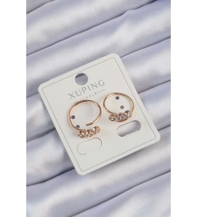 Xuping Rose Renk Zirkon Taşlı Su Yolu Küpe 5886 - HPSBYI4922-3264