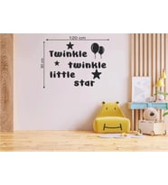 Leylaser 120*80 cm Twinkle Twinkle Little Star Ahşap Duvar Yazısı