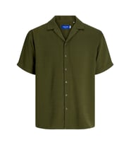 Jack & Jones Erkek Rahat Kesim Tatil Gömleği - 12257481 (Haki)