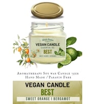 Aromaterapi Soyawax Mumu,  Best , Portakal ve Bergamot,  75gr