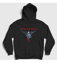 Presmono Unisex Siyah Angel Rammstein Kapüşonlu Sweatshirt 104973tt