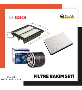 Chevrolet Aveo 1.2 Benzinli Filtre Bakım Seti Bosch 72 Ps T250