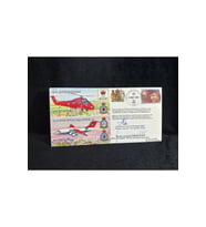 İngiltere Kraliyet Kraliçe Uçuşu İlk Gün Zarfı 1995 THE QUEENS FLİGHT FDC Islak İmzalı Limited 15