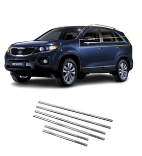 Kia Sorento Krom Cam Çıtası 6 Parça 2009-2015 Arası P.Çelik