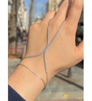 Gümüş su yolu şahmeran bileklik cm89e566