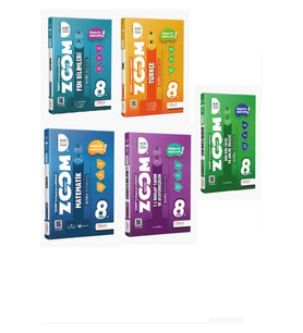 Günay Yayınları Günay Yayınları 8. Sınıf Zoom Türkçe + Matematik + Fen + İnkılap + Din 5 li set (Çok Renkli)