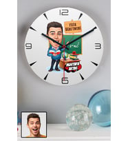Erkek Fizik Öğretmenine Öğretmenler Günü Hediyesi Karikatürlü Duvar Saati