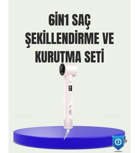 Çok Fonksiyonlu 6 Başlıklı Saç Kurutma ve Şekillendirme Seti