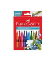 Faber Castell Comfort Keçeli Kalem Plastik Gövdeli Fırça Uç 12 li