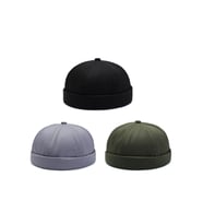 3 Lü Unisex %100 Pamuk Cap Ayarlanabilir Docker Şapka Yazlık Takke Şapka Retro Şapka Takke Şapka