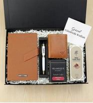 Kişiye Özel Defter Kalem Kahve Cüzdan Kolonya Hediye Seti