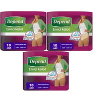 Depend Emici Külot Hasta Bezi XL - Extra Büyük Kadın 30 Adet (3PK*10)
