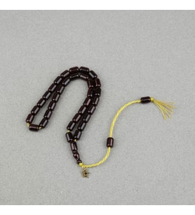 Omari Sıkma Kehribar Kapsül Kesim Oturtma İmameli Sistemli 7x11mm Tesbih