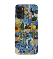 Oppo A16 / A55 Uyumlu Vincent Van Gogh Sanatsal Tasarımlı Şeffaf Telefon Kılıfı