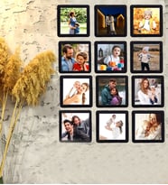 Kişiye Özel 12 Adet 8,5x8.5 Sök Tak Fotoğraflı Çerçeve