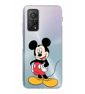 Xiaomi Mi 10T  Kamera Korumalı Kapak Mickey Mouse Tasarımlı Şeffaf  Kılıf