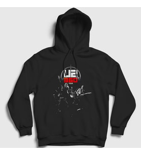 Presmono Unisex Siyah Tour U2 Kapüşonlu Sweatshirt 121547tt