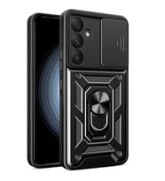 Coverzone Galaxy A55 ?le Uyumlu PhoenixShield Kamera Korumal? Kapak Tam Koruma Manyetik Vega Kapak Siyah