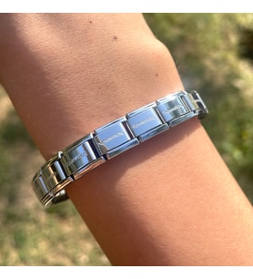 Yazılı Charm Çelik Bileklik