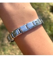 Yazılı Charm Çelik Bileklik