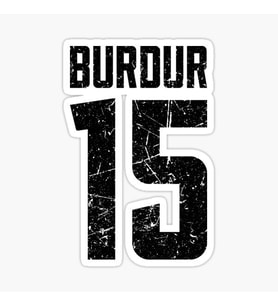 15 BURDUR Sticker Yapıştırma Oto Etiket 17cm