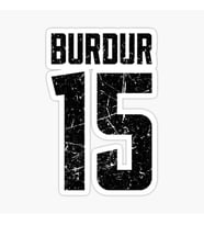 15 BURDUR Sticker Yapıştırma Oto Etiket 17cm