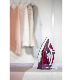 Seramik Tabanlı Kırmızı 2200 Watt Şok Buharlı Ütü