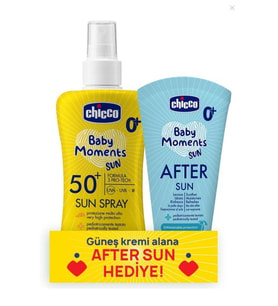 Chicco Güneş Kremi Spf 50+ 150 ml & Güneş Sonrası Kremi 150 ml (Çok Renkli)