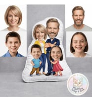 Kişiye Özel Aile Şekilli Maskot Yastık 4