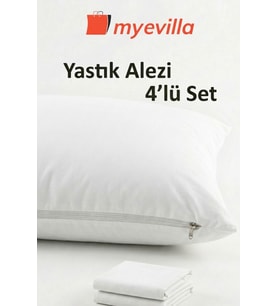 Sıvı Geçirmez Yastık Alezi 50x70 cm – Su Geçirmez Yastık Koruyucu 2 Paket (4 Adet)