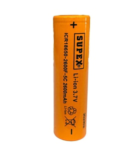 ICR18650-2600F-5C Li-Ion 3.7V 2600mAh 5C Deşarj Akımı Düz Kafa Pil