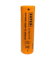 ICR18650-2600F-5C Li-Ion 3.7V 2600mAh 5C Deşarj Akımı Düz Kafa Pil