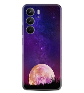 Realme C75 Kılıf Boutique Baskılı Resimli Mor Ay Pcode -025