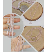 Pembe Kuvars Taşı 99luk Tesbih 4mm (8912)