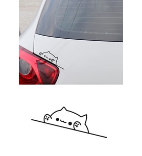 Oyunsever Kedi Sticker Araba Oto Motor Laptop Bilgisayar 6 Cm Etiket Çıkartma