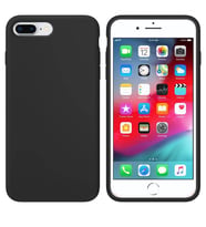 Apple iPhone 8 Plus İçi Kadife Silikon Kılıf Siyah