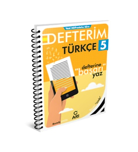 Arı Yayıncılık 2024-2025 Müfredat Yeni Nesil 5.Sınıf Türkçe Defterim Serisi (Çok Renkli)