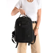 Ultra Hafif Orta Boy Sırt Çantası Çok Cepli Siyah (Model: 571-3P)