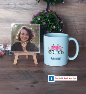 İngilizce Öğretmeni Fotoğraflı Dekoratif Taş, Kupa Bardak Beyaz Hediye (Model 1)