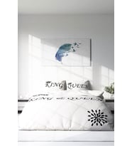 Çift Kişilik ( Lastikli Çarşaflı ) %100 Pamuk Saten Nevresim Takımı White King-Queen