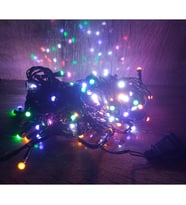 10m 100 Led Damla Uçlu Led Işık RGB Işık Siyah Kablo