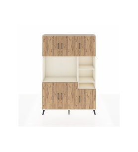 Arges Dolap 10 Raflı 6 Kapaklı 132x30x195 Aytaşı-Çam/Aytaşı