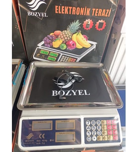 40 kg-FİYAT HESAPLI-2 YIL GARANTİLİ-KIRILMAZ TABAN - ŞARJLI TERAZİ