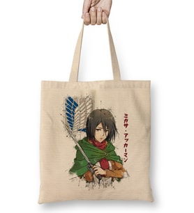 Mikasa Ackerman 01 Bez Çanta Uzun Saplı