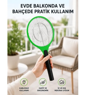 Pil İle Çalışan Elektronik Sinek Öldürücü – Çocuk Ve Evcil Hayvan Dostu Tasarım