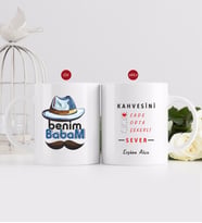 BK Gift Kişiye Özel Benim Babam Tasarımlı Kupa Bardak-1 (Beyaz)