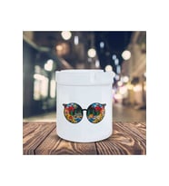 Hipster Küllük Desenli Gözlük Baskılı Kül Tablası K-99