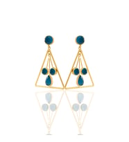 Kadir Jewellery 22 Ayar Altın Kaplama Kadın Sallantılı Küpe -El İşçiliği Ve Hipoalerjenik Küpe