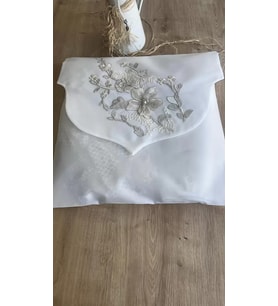Northcity Fransız Güpürlü Zarf Bohça Nişan Söz Saten Bohça Lüks 3 Boyutlu Çeyizlik Bohça 50x50 cm 1 Adet